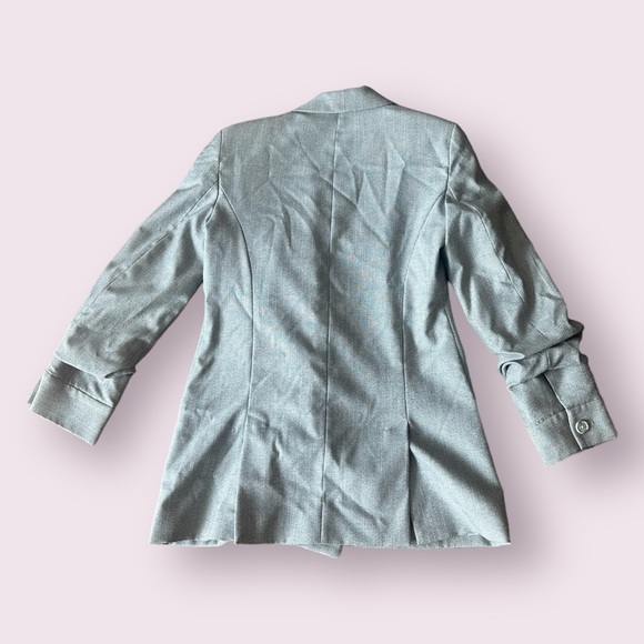 Women’s BODY By Victoria Grey 3/4 Scrunch Sleeve Button Front Blazer Size 6 - Picture 7 of 9